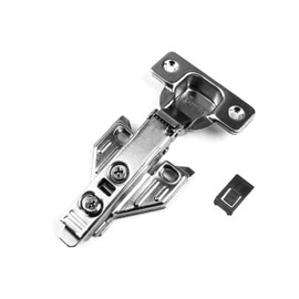 Berta (4 Pieces) Full Overlay Face Frame Soft Closing European Hinges, 90 Degree Restricted Opening 2 Way Adjustable Clip On Concealed Kitchen Cabinet Door Hinges with Screws (Face Frame, 4)