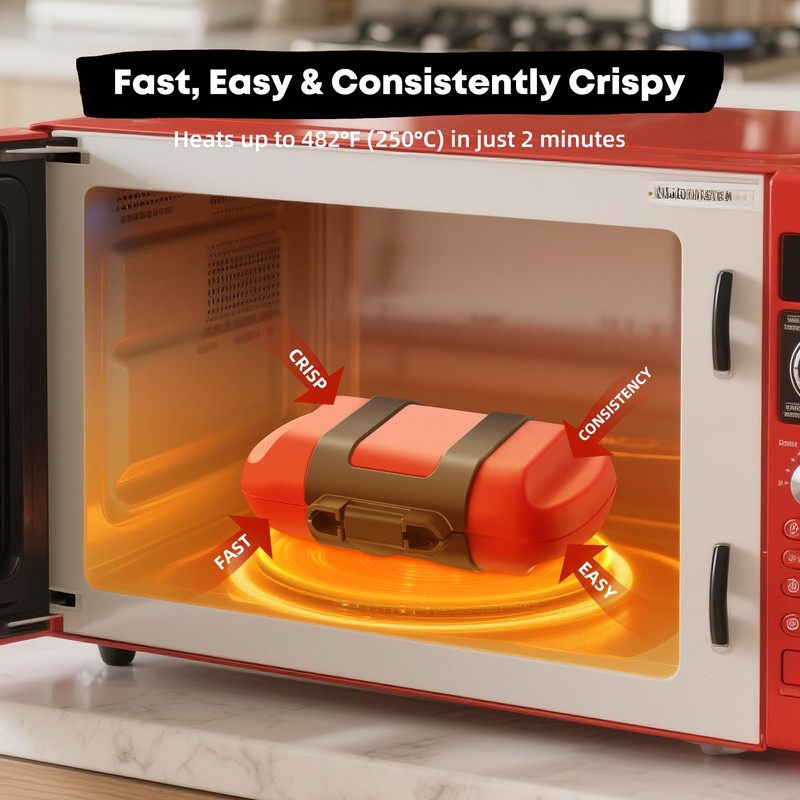Mico Dingker Microwave Sandwich Maker, Microwave Toastie Maker, Snack Maker