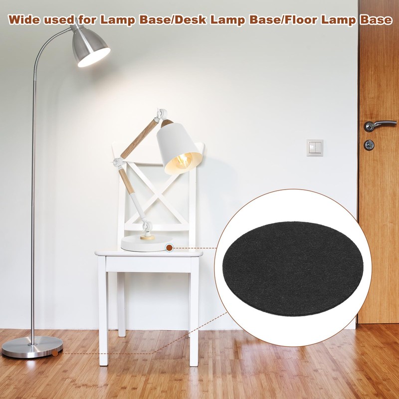 PATIKIL 4 Inch Diameter Lamp Base Felt, 12Pack 3mm Thickness