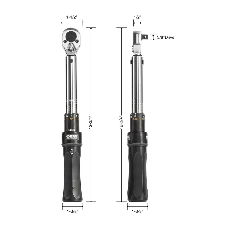 OEMTOOLS 25685 3/8" Torque Wrench, Drive Click Style 3/8 Torque
