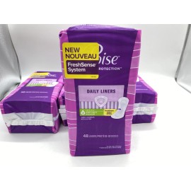Poise Daily Liners  Regular Length Very Light #2 Absorbency 4 Packs of 48 each