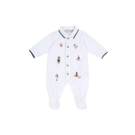 Chicco, Lightweight and soft cotton romper for newborns, with practical front and crotch opening, ideal for spring and autumn, designed in Italy, baby clothes 0-24 months