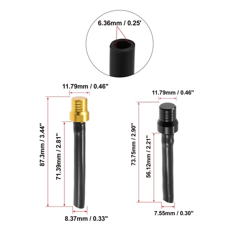 X AUTOHAUX Pack of 6 Universal Gas Fuel Tank Cap