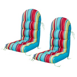Sannwsg Adirondack Chair Cushion Set of 2, Rocking Chair Cushions, High Back Patio Cushions, Thickened Weather Resistant Patio Cushion with 6 Ties, Non Slip Fade & Waterproof