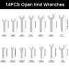 YnGia Thin Open End Wrench Set 14 Piece Single 1.5mm