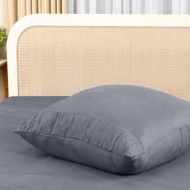 Utopia Bedding Bed Linen 135 x 200 cm Set - Microfibre Polyester Duvet Cover 135 x 200 cm + 1 Pillowcase with Pleated Hem 80 x 80 cm - Grey