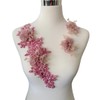 3 Pcs/Set Crystal Three-Dimensional Flower Decoration Patch Trim Shiny Hand-Stitched