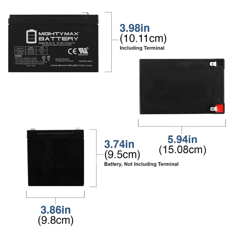 Mighty Max Battery 12V 12AH SLA Battery for Go-Go Elite