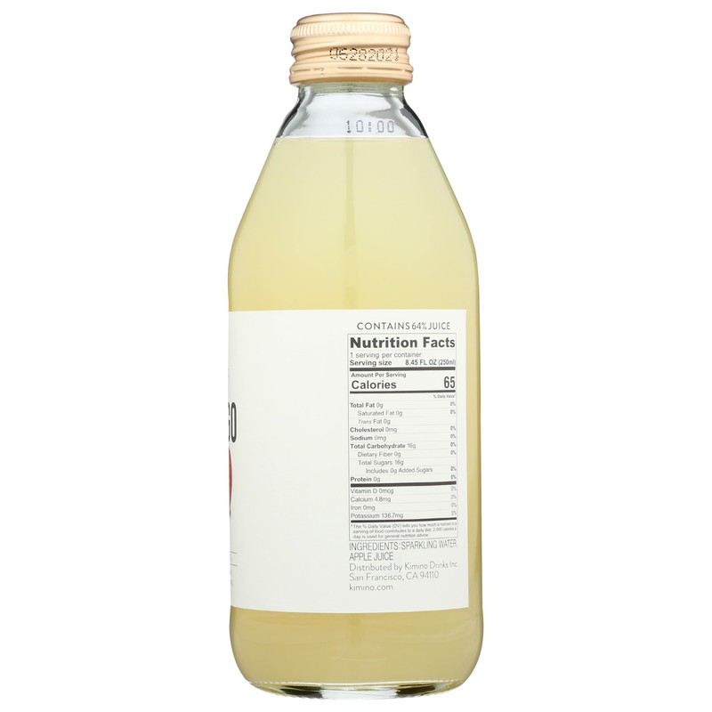 KIMINO DRINKS Sparkling Apple Juice, 8.45 Fl Oz