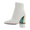 Betsey Johnson Women's Kasey Ankle Boot, White, 6