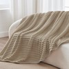 BEDELITE Fuzzy Throw Blanket for Couch - Beige Fluffy Cozy