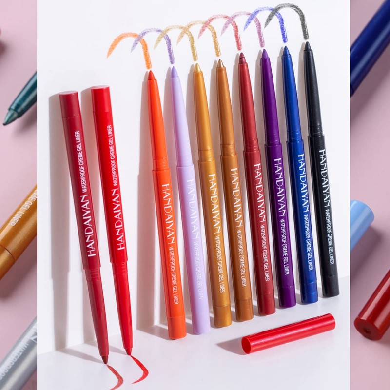 ONarisae eyeliner pencil retractable eyeliner creamy pigmented smudge proof eye