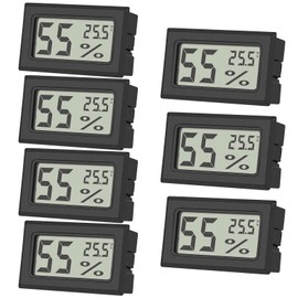 7 Pack Mini Hygrometer Indoor Humidity Meter, with Large LCD Display, Mini Digital Thermometer Humidity Gauge Meter, Indoor Thermometer Hygrometer Monitor for Home, Office, Greenhouse, Baby Room