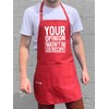 ApronMen, Your Opinion BBQ Grill Adjustable Apron for Men, Red,
