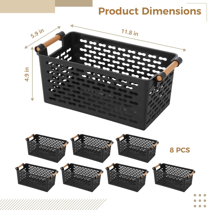 8 PCS Storage Baskets - 12 x 6 x 5