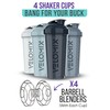 VELOMIX -4 PACK- 28 oz Shaker Cups for Protein Shakes
