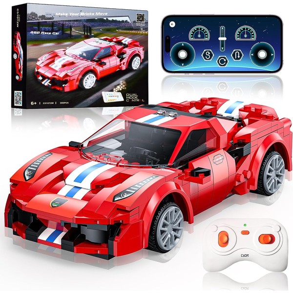 IKIDSUN Ferngesteuertes Auto Bausteine, 2.4 GHz Ferngesteuerte & APP Gesteuerte