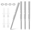 Pack of 4 Invisible Shelf Brackets, Diameter 10 x 100