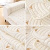 XSlive Farmhouse Cotton Quilted Sofa Cover Weave Pattern Embroidery Sectional