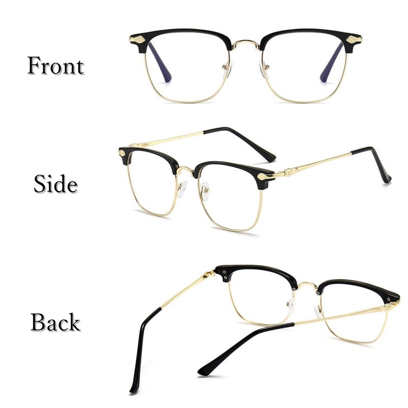 COZENTA Men's Date Glasses, Blue Light, Cut, Wellington Salmon Blow