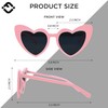 Funky Junque Heart Shaped Sunglasses - Pink Frames/Smoke Lenses