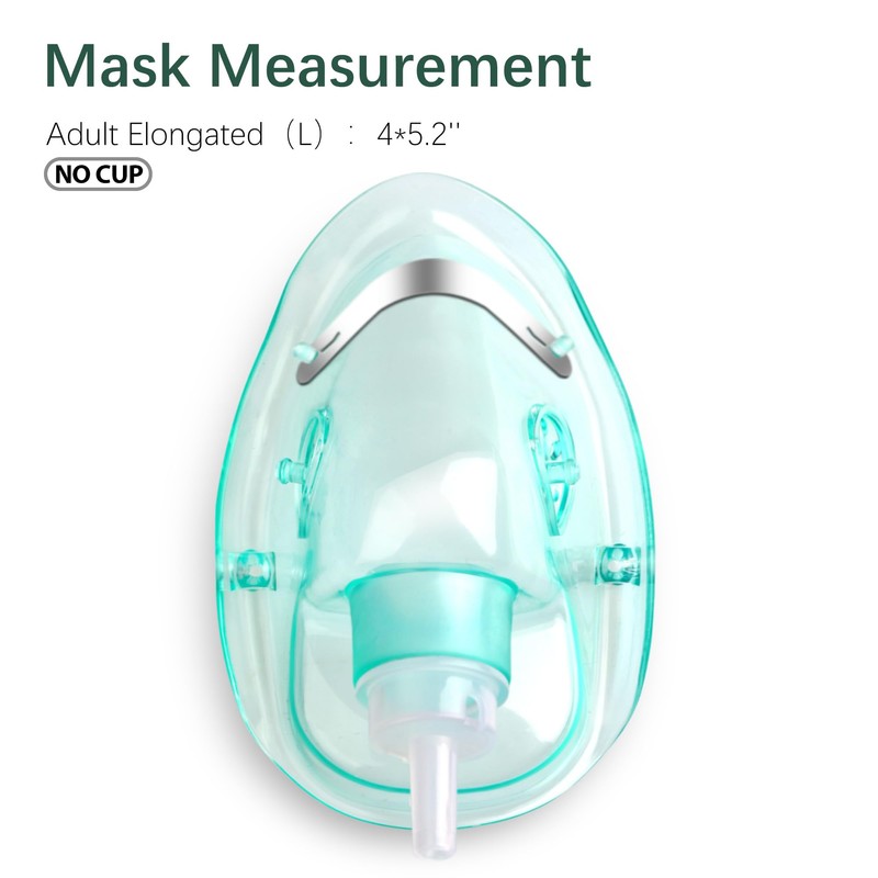 2 Pack Oxygen Mask for Face Adult with 6.6' Tube