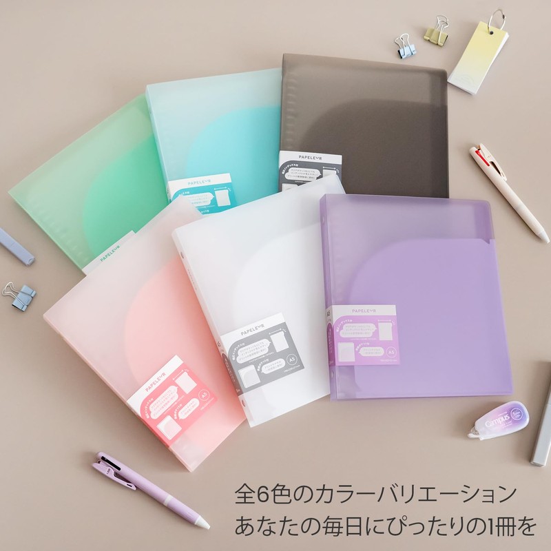 Kyokto LN57MG Papel A5 Binder 20 Hole Middle Mint Green