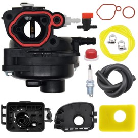 Sruchy 799583 593261 Carburetor Kits for B&S 595656 591979 591160 08P500 08P502 09P602 09P702 300E 550EX 450E 500E Series Lawnmower Engines with 799579 Filter 595660 Cover