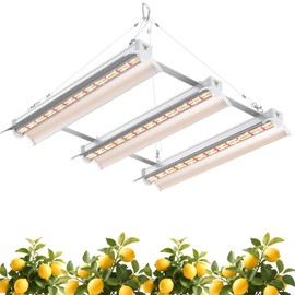 JESLED 120W T8 Full Spectrum Plant Growing Lights1.4FT/16inch with Timing Function, Plug in Suspended Fixture for 3x3ft Grow Tent Room, Greenhouse Cultivation, Laboratory Plant Cultivation