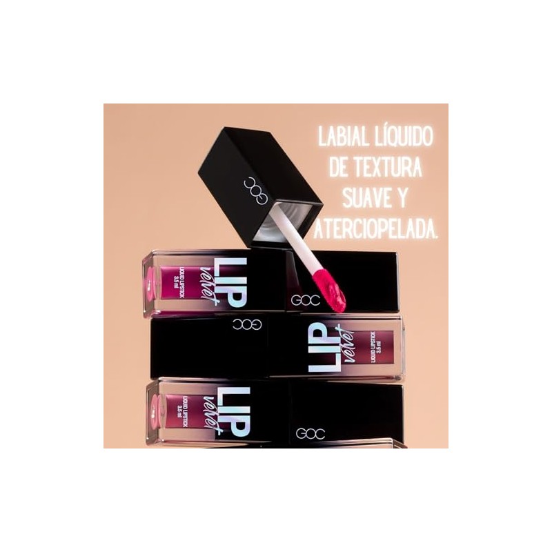 Goc Labial Líquido Acabado Aterciopelado Maquillaje Larga Duración Color Vibe