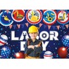 7x5ft Happy Labor Day Backdrop Honor Laborer Banner Labor Day