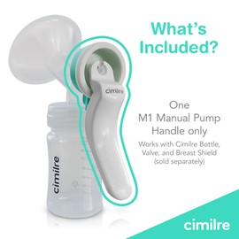 Cimilre M1 Manual Breast Pump Handle, Converts Any Cimilre Collection Kit into a Manual Breast Pump, No Power Needed, Perfect for Travel or As Backup Solution