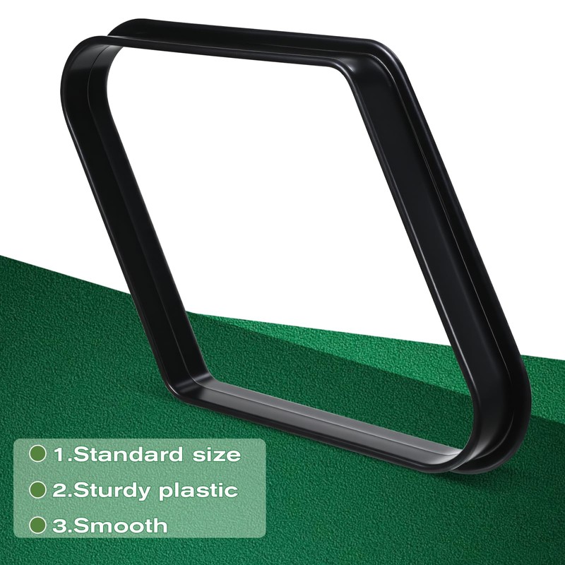 Zelphvt Black Billiards 9 Ball Pool Table Triangle Rack 9-Ball