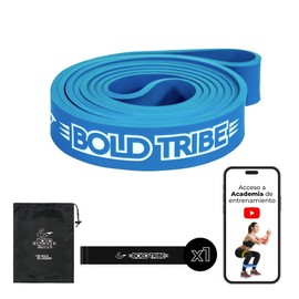 BOLD TRIBE Liga de Resistencia Celeste No. 3 - Banda Elástica de 18-36 kg - Bandas de Resistencia para Ejercicio - Cross Training, Calistenia y Entrenamiento Funcional - Gym en Casa