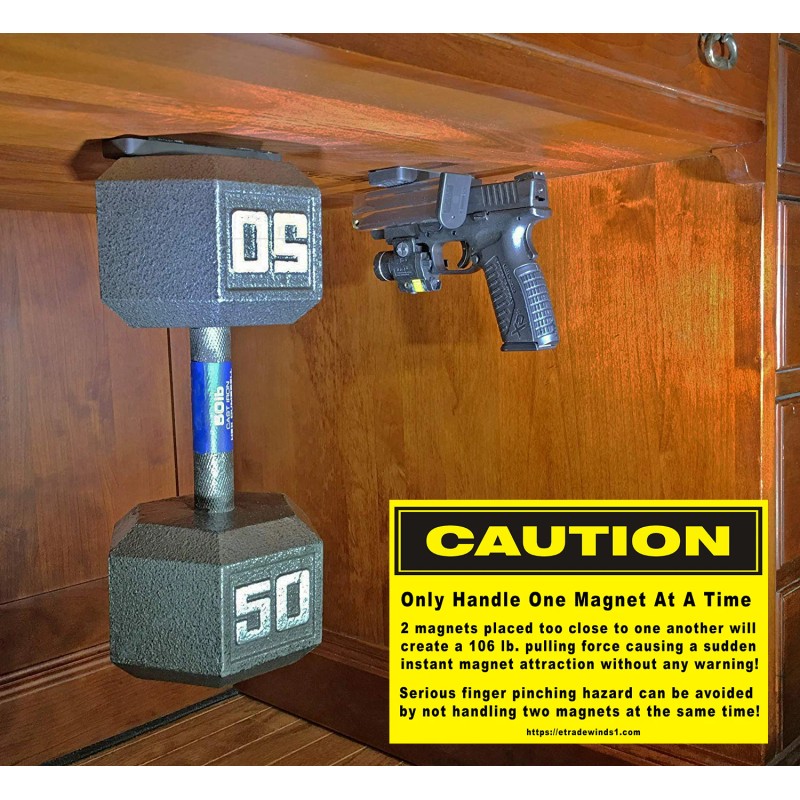 Xanadeu Magnetic Gun Mount Holster 53lb. - Gun Magnet Mount