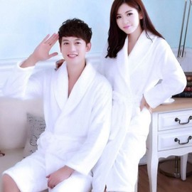 Premium cozy and soft flannel shower bathrobe for men