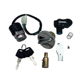 Deepa Ribusu 35010-065-007 Ducks Shally Main Key Set with Tank Cap Compatible with CF50, CF70, ST50, ST70, 4-Pole Giboshi Wiring, Genuine Compatible