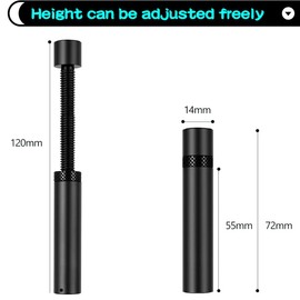 QUOHE Graphics Card Holder, GPU Holder, Graphics Card Support, GPU Holder, Graphics Cards, GPU Stand Support Bracket, Aluminium Alloy Graphics Card Holder, Magnetic, Black (Height Adjustable 72-120