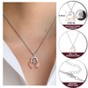 Mesovor Rose Heart Necklaces for Women, Initial Letter Pendant Necklace