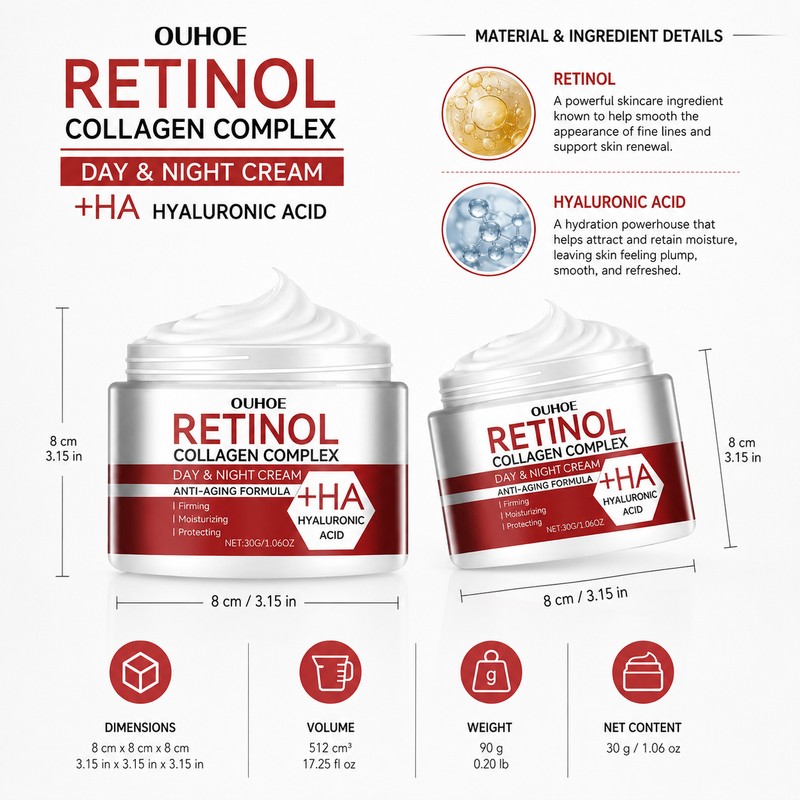 Retinol Collagen Face Cream for Daily Skincare – Hydrating Day