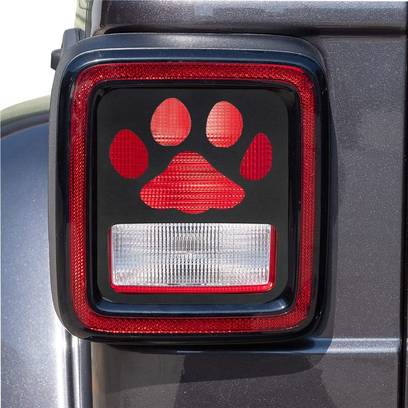 POETRYXIAO Tail Light Cover Guard with Dog Paw Style (Halogen