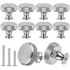 WUISOLQP 10 Pack Silver Cabinet Knobs Drawer Cupboard Kitchen Knobs