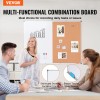 Whiteboard Corkboard Combo 48x36 Aluminum Frame Magnetic For Home School