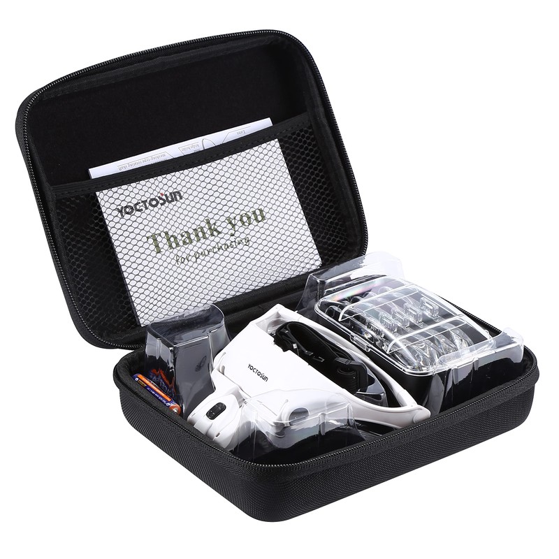 YOCTOSUN Magnifying Glasses with Light, LED Head Magnifier with 5