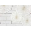 Party Deco Conf. 3 Round Paper Rosettes, White, Pack
