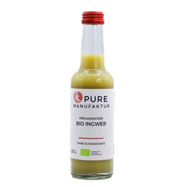 Pure Ginger High-quality Peruvian organic ginger without sugar and artificial additives, 100% organic (DE-ÖKO-005), 250 ml