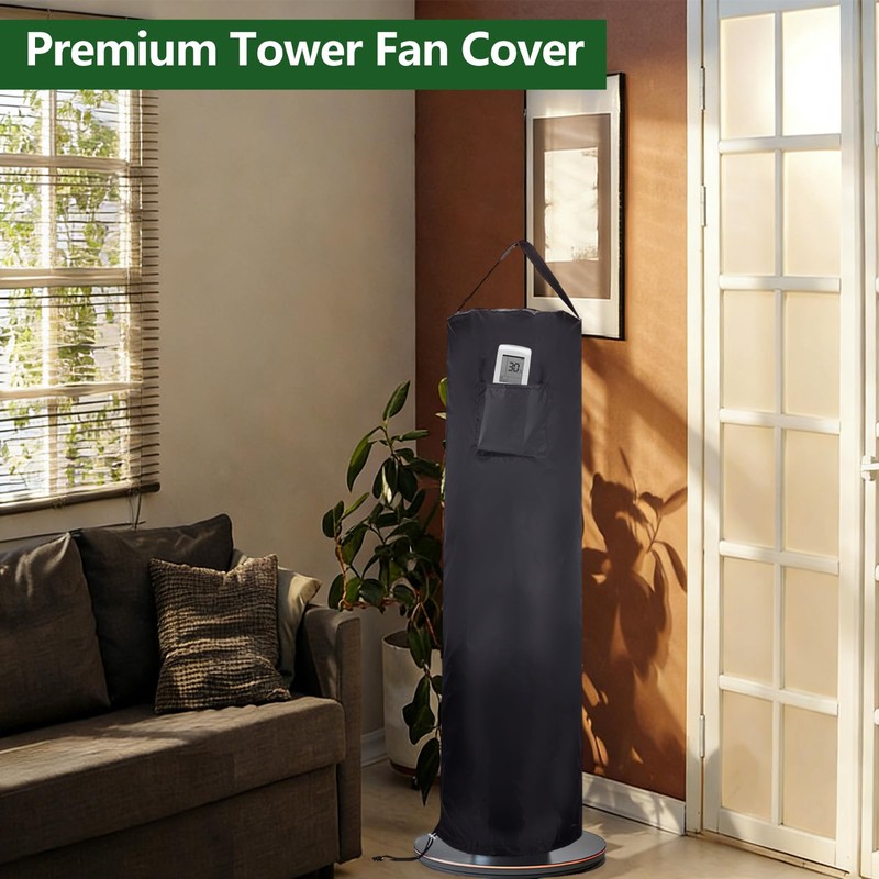 letsinstyle 10" x 36" Tower Fan Cover, Waterproof Dustproof Fan