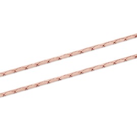 Wishrocks Italian Crafted 14K Rose Gold Over Sterling Silver 18" Link Chain Necklace - 0.70mm