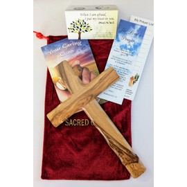 My Caring Cross Olive Wood Wall Crosses from The Holy Land (10 Inches, Catholic Wall Cross)