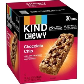KIND Kids Chewy Granola Bars Chocolate Chip 30 Count Box – Gluten Free Snacks.